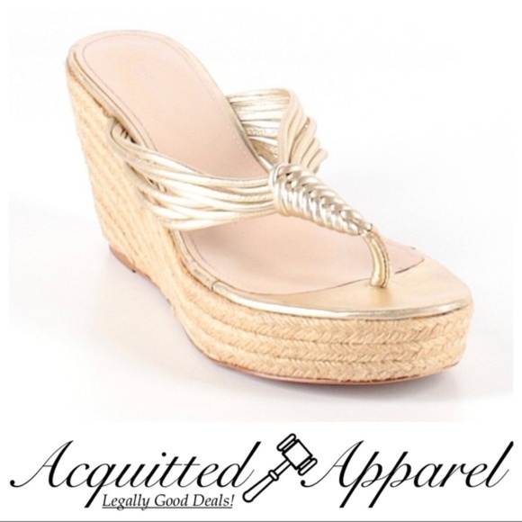 gold espadrille wedges